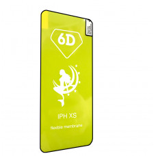 Захисна 6D плівка LOMO для дисплею iPhone 6/6s чорна